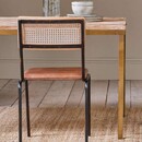 Iswa Tan Leather and Rattan Dining Chair from Accessories for the Home