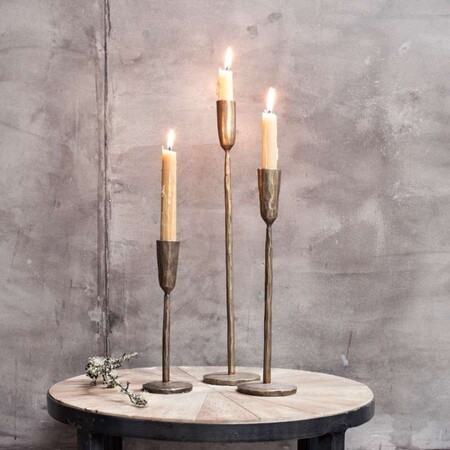 Mbata Antique Brass Candlestick- Small, Medium or Large from Accessories for the Home