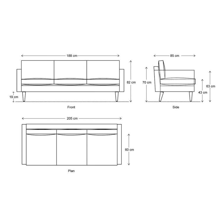 Swyft Model 01 Three Seater Sofa in Linen from Accessories for the Home