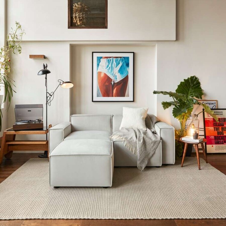 Swyft Model 03 Two Seater Right Chaise in Velvet from Accessories for the Home