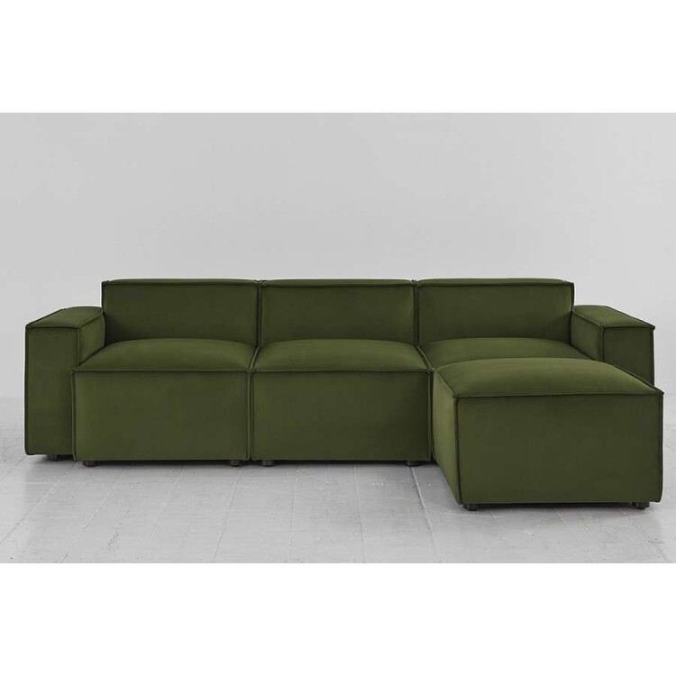 Swyft Model 03 Three Seater Right Chaise in Velvet from Accessories for the Home