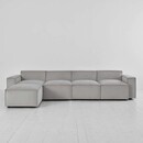 Swyft Model 03 Four Seater Left Chaise in Velvet from Accessories for the Home