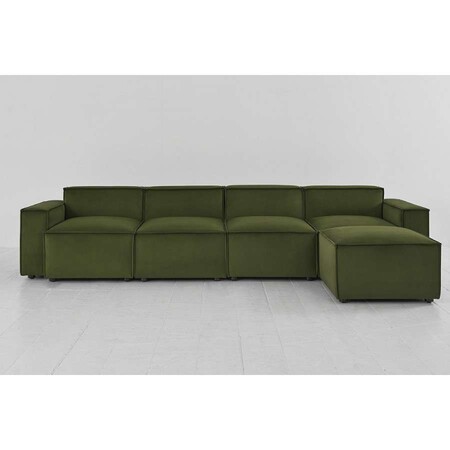 Swyft Model 03 Four Seater Right Chaise in Velvet from Accessories for the Home 2