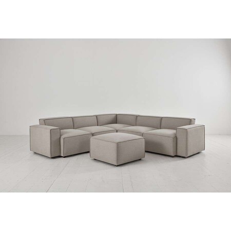 Swyft Model 03 Corner Sofa with Ottoman in Linen from Accessories for the Home 2
