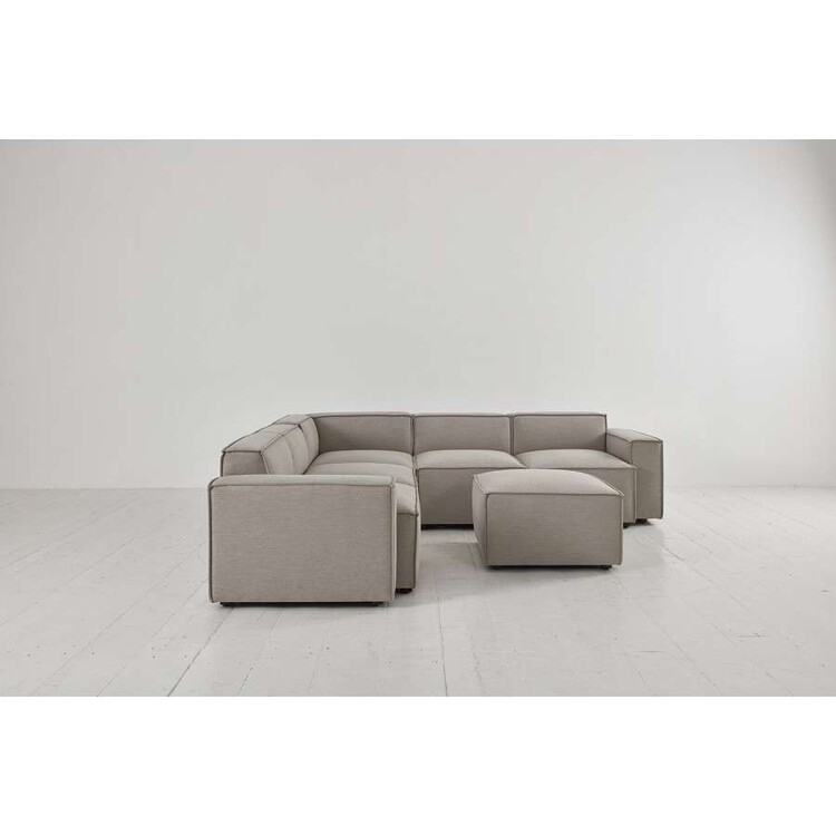 Swyft Model 03 Corner Sofa with Ottoman in Linen from Accessories for the Home