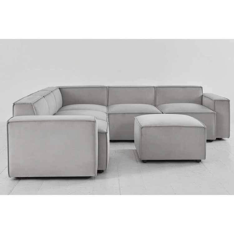 Swyft Model 03 Corner Sofa with Ottoman in Velvet from Accessories for the Home