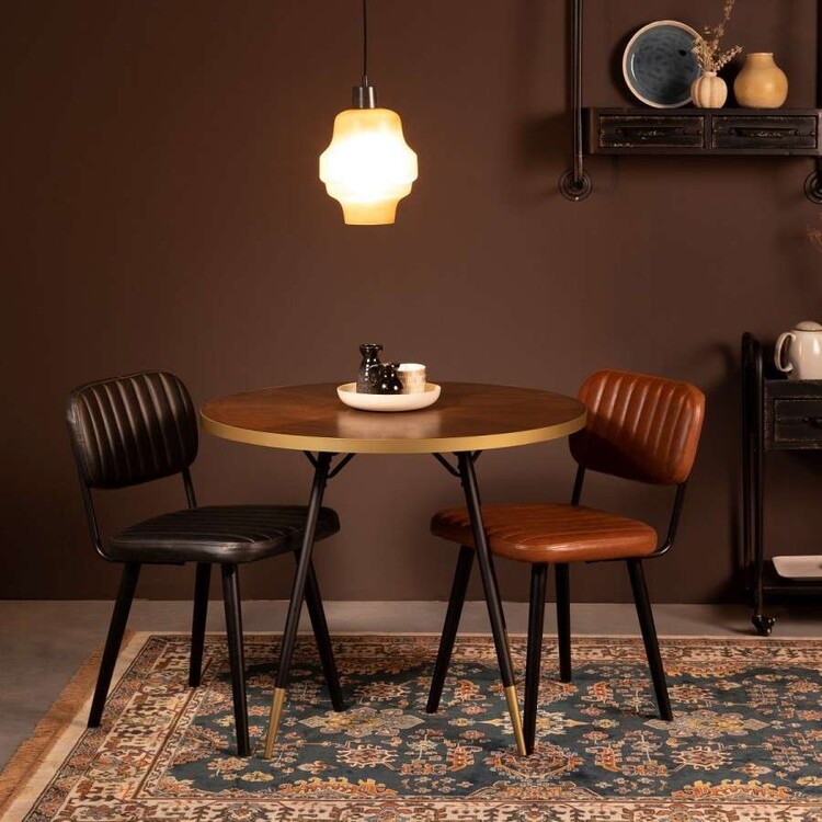 Denise Round Walnut Dining Table from Accessories for the Home