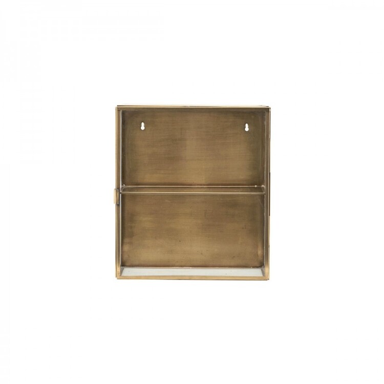 Riley Small Brass and Glass Wall Cabinet from Accessories for the Home