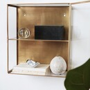 Riley Small Brass and Glass Wall Cabinet from Accessories for the Home