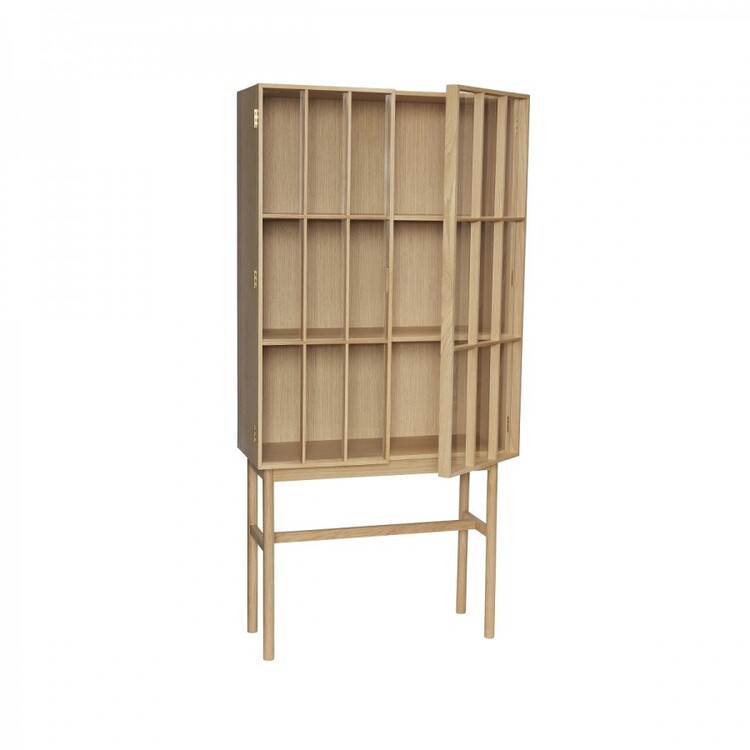 Hubsch Shoji Tall Oak Display Cabinet from Accessories for the Home