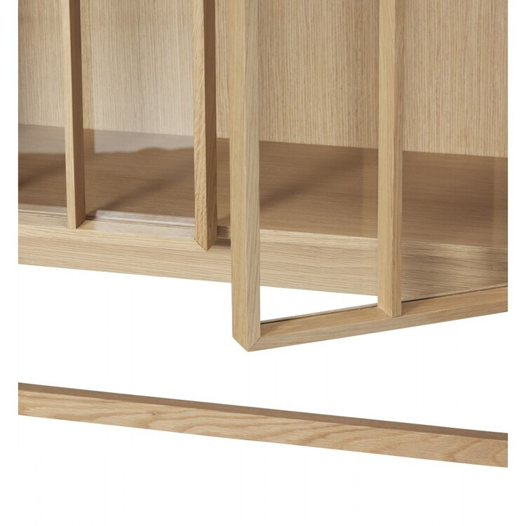 Hubsch Shoji Tall Oak Display Cabinet from Accessories for the Home