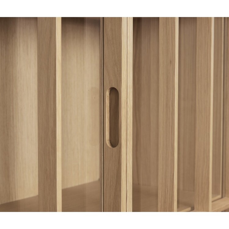 Hubsch Shoji Tall Oak Display Cabinet from Accessories for the Home