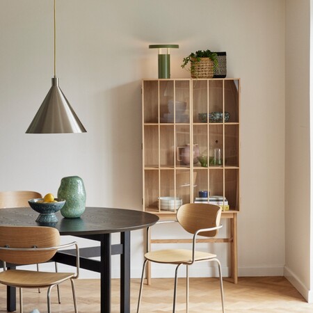 Hubsch Shoji Tall Oak Display Cabinet from Accessories for the Home