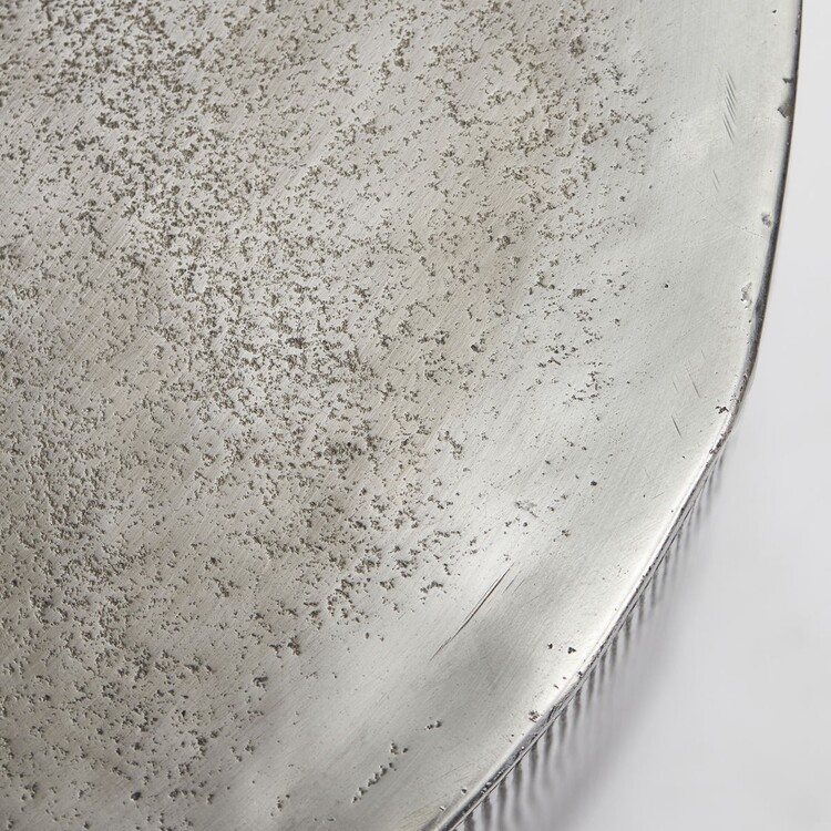 Rota Brushed Silver Circular Coffee Table (50cm Dia) from Accessories for the Home
