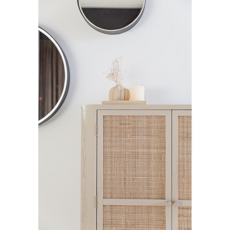 Amaya Rattan & Iron 2 Door Cabinet from Accessories for the Home