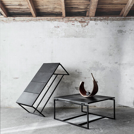 Muubs Austin Square Black Leather Coffee Table from Accessories for the Home 2
