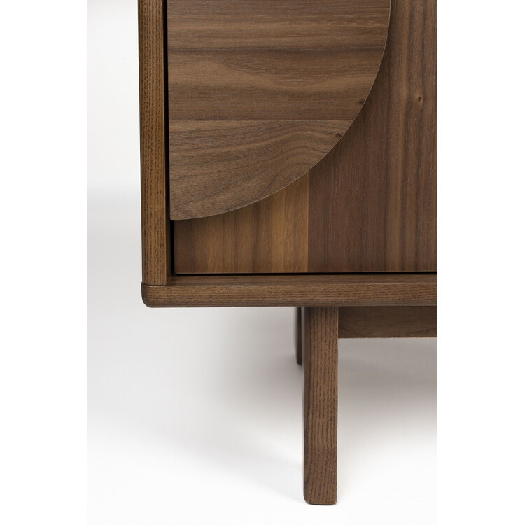 Leg and frame details on the Zuiver Groove Large Sideboard in Walnut from Accessories for the Home