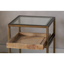 Luzon Brass & Mango Wood Display Side Table from Accessories for the Home