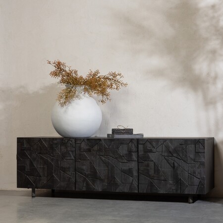 Counter Solid Mango Wood Media Cabinet from Accessories for the Home