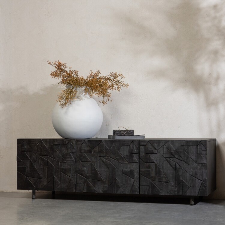 Counter Solid Mango Wood Media Cabinet from Accessories for the Home