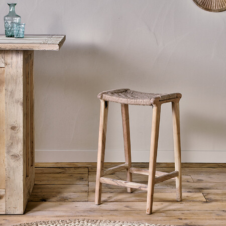 Vinay Woven Jute & Acacia Wood Counter Stool from Accessories for the Home