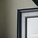 Nordal Viva Black Wood Slim Cabinet with Glass Door from Accessories for the Home