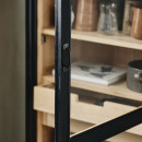 Nordal Viva Black Wood Slim Cabinet with Glass Door from Accessories for the Home