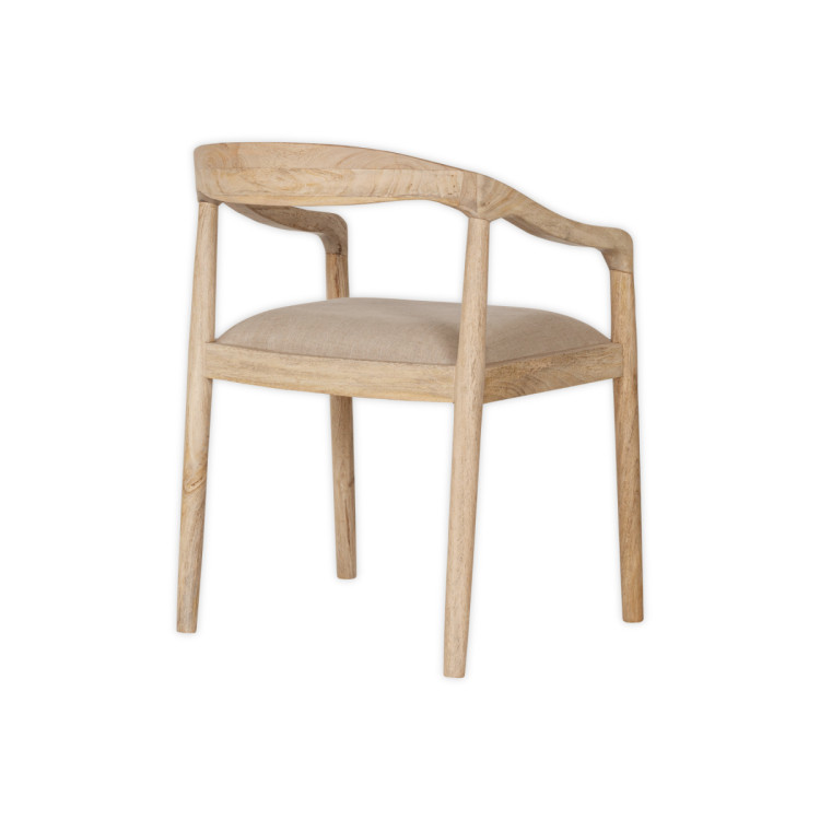 Anbu Mango Wood Upholstered Dining Chair- Natural from Accessories for the Home