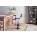 Narwana Leather & Iron Bar Chair- Aged Black from Accessories for the Home