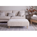 Otas Teddy Cotton Ottoman in Off White from Accessories for the Home