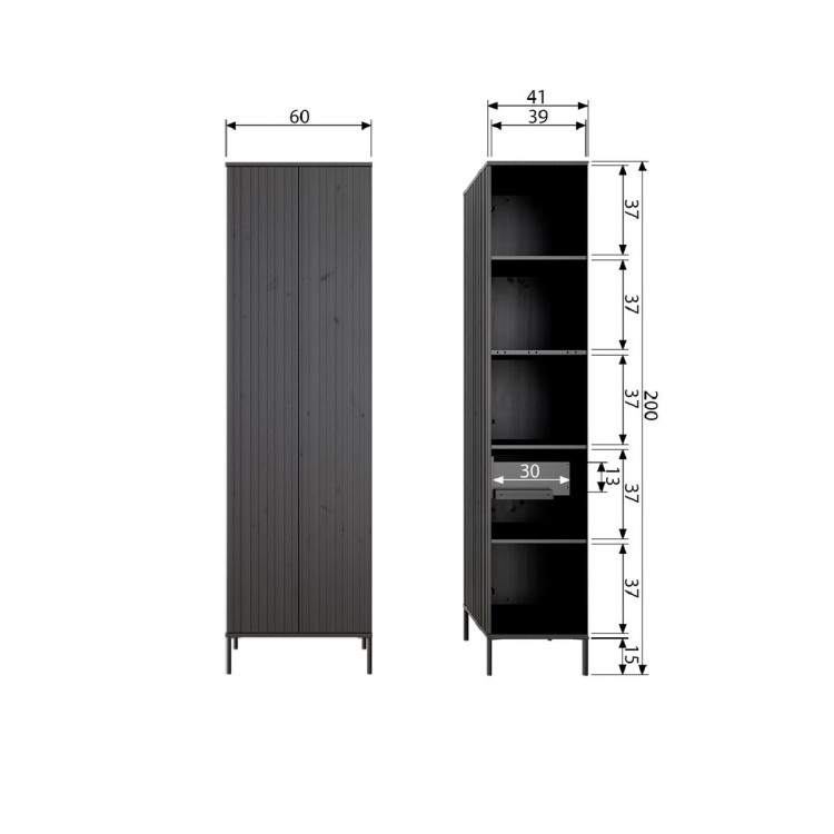 Woood Gravure High Cabinet- Black, Natural, Espresso or Dust from Accessories for the Home