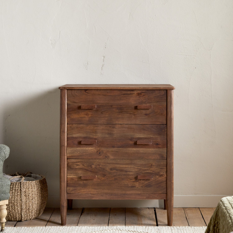 Anbu Acacia Chest of Drawers - Washed Walnut  - 5