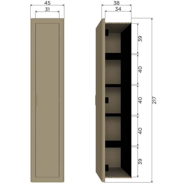 Woood Gunnar Small High Cabinet from Accessories for the Home