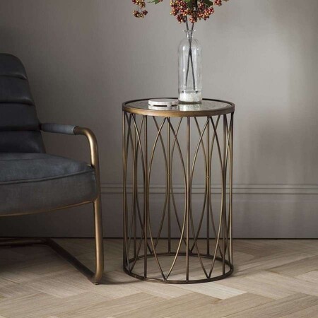 Halle Brass and Glass Side Table from Accessories for the Home