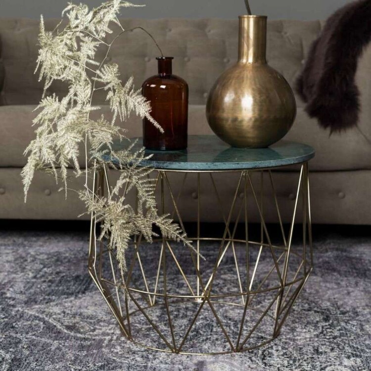 Dutchbone Boss Round Marble Side Table from Accessories for the Home