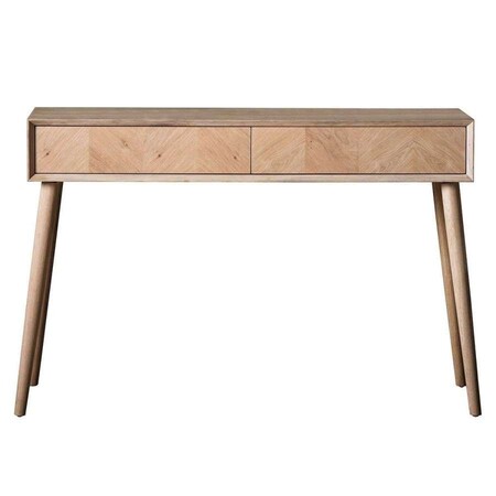 Malmo Chevron Inlay Oak 2 Drawer Console from Accessories for the Home 2