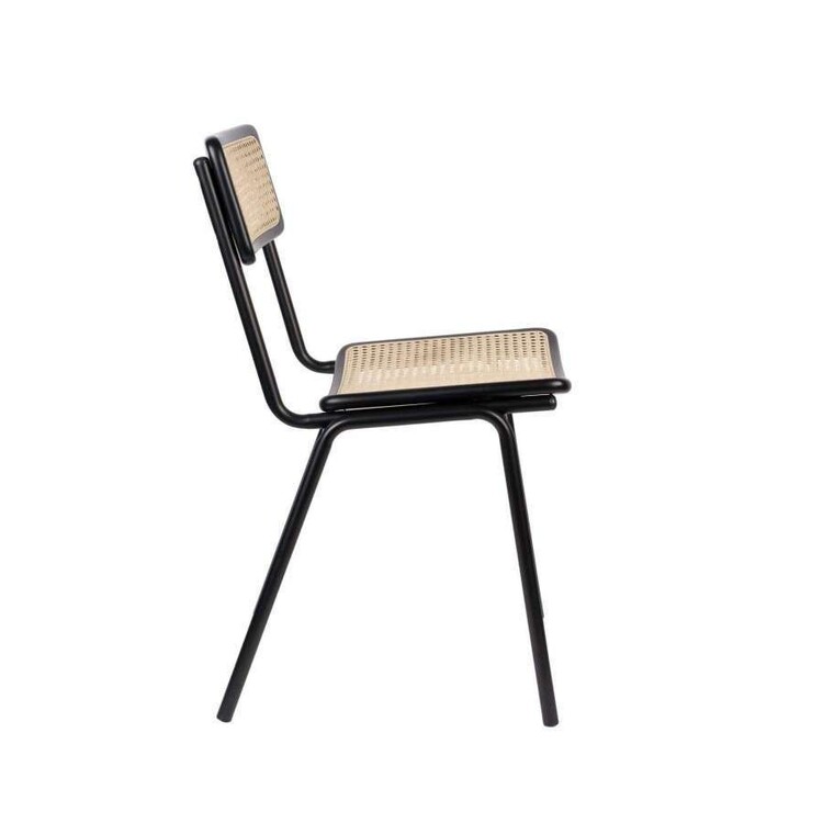 Zuiver Jort Black Rattan Dining Chair from Accessories for the Home